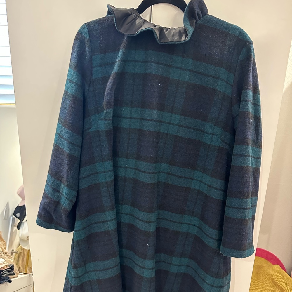 Tuckernuck Daphne dress in black watch plaid